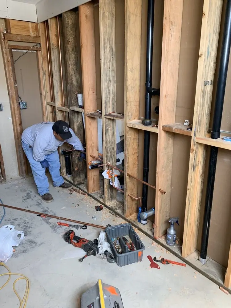 Commercial rough-in plumbing for Gas Line Repair in Trinity House